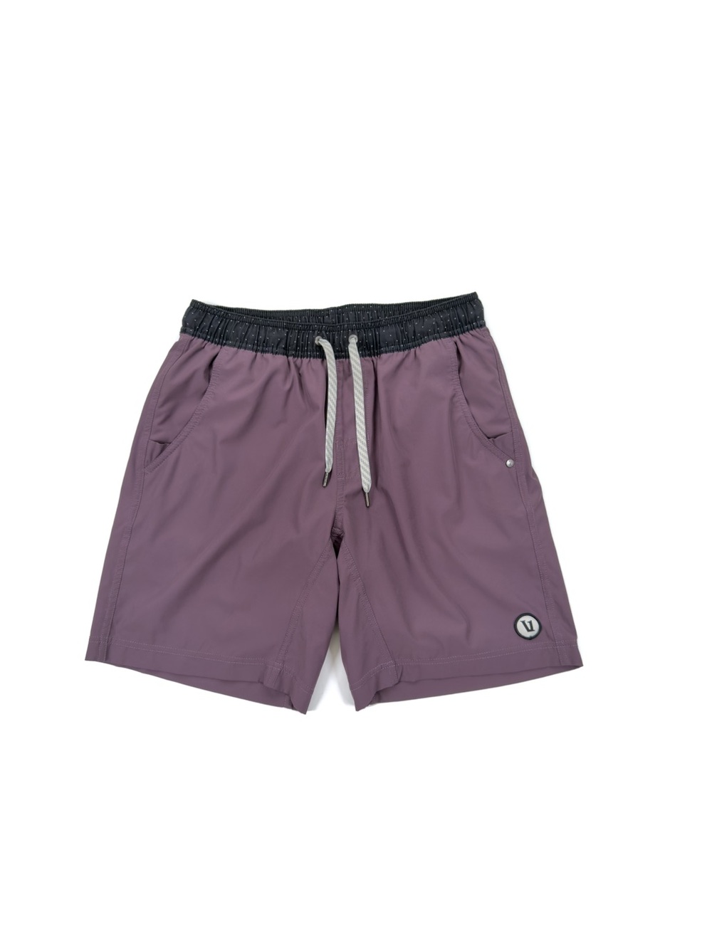 Vuori Kore Short Lined 8” Men’s S/M | Athletic Workout Training | Smoked Plum